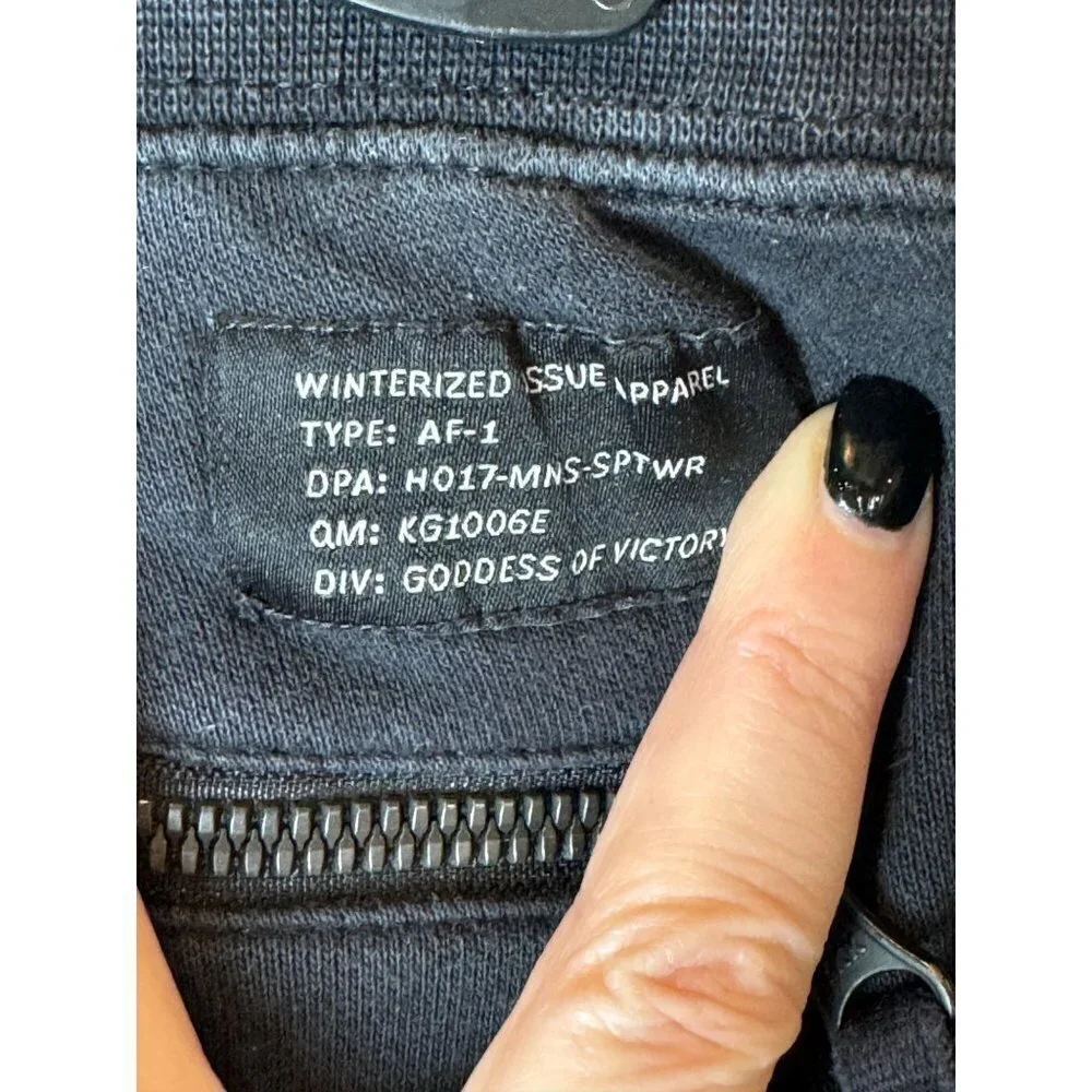 Nike Black Cotton Blend Air Force One Athletic‎ Training Jogger Pants Size M